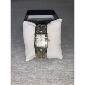 GOLD COAST Ladies Goldtone Quartz Watch With Inset Crystals, No Battery